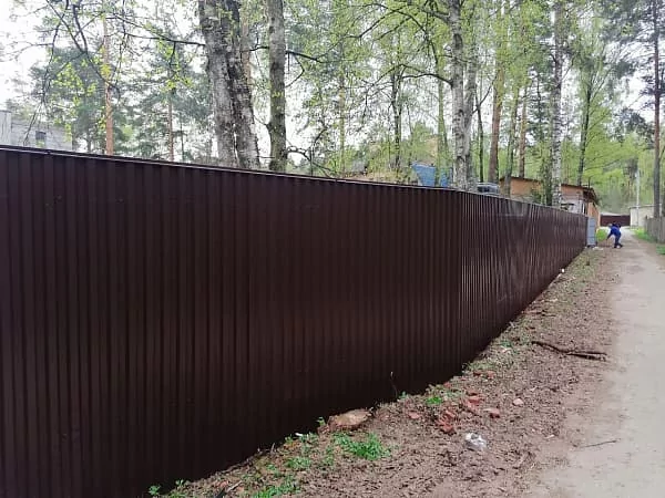 Забор из профнастила Ультра  С8 0,5мм с односторонним полимерным покрытием